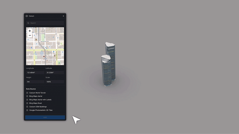 Automate site context in D5 Render with integrated real-world data.