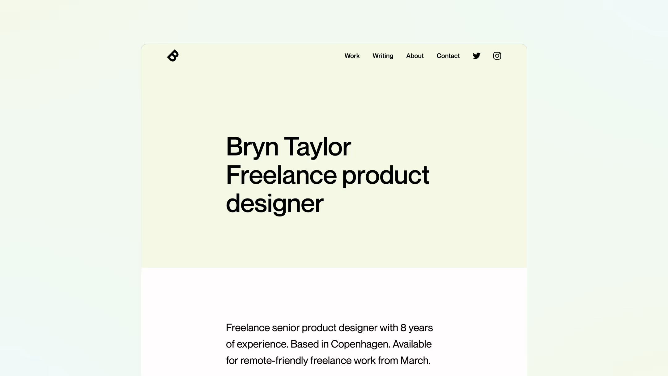 Bryn Taylor's Webflow design portfolio cloneable