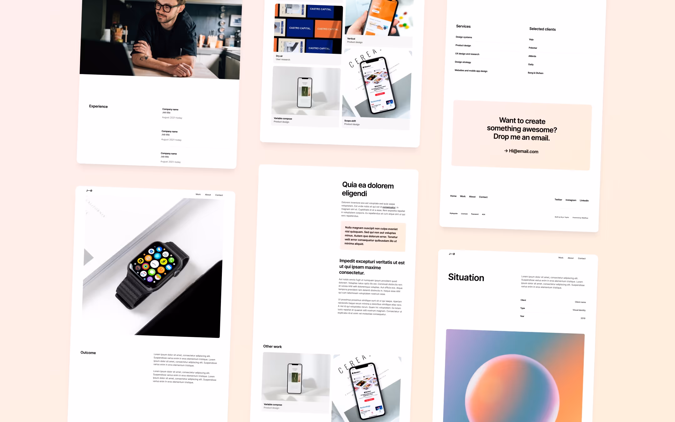 Lightfolio premium webflow portfolio template