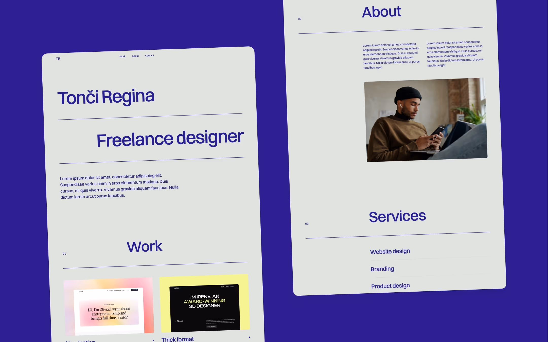 Accent premium Webflow design portfolio template