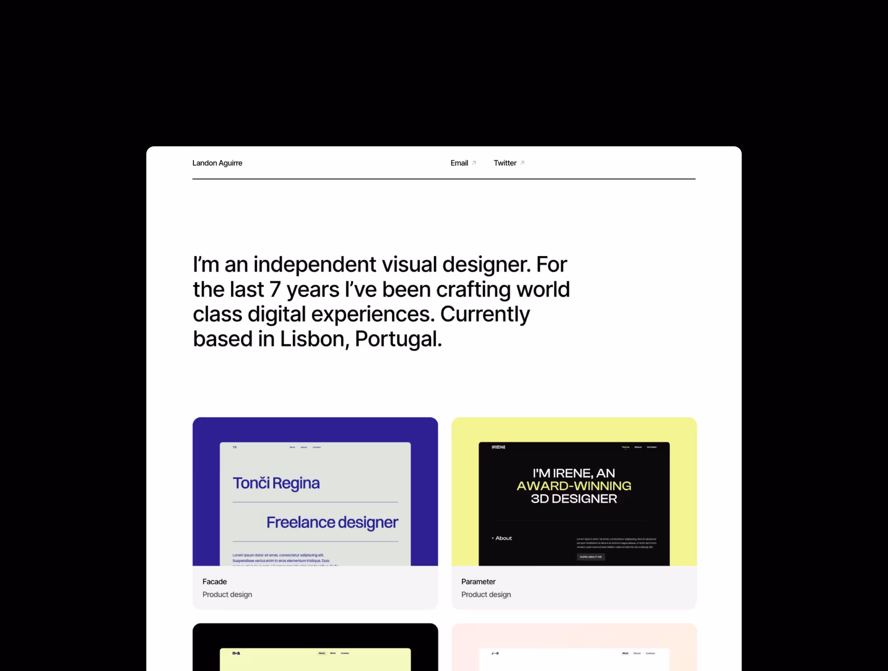 Minimal design portfolio framer template by Bryn Taylor