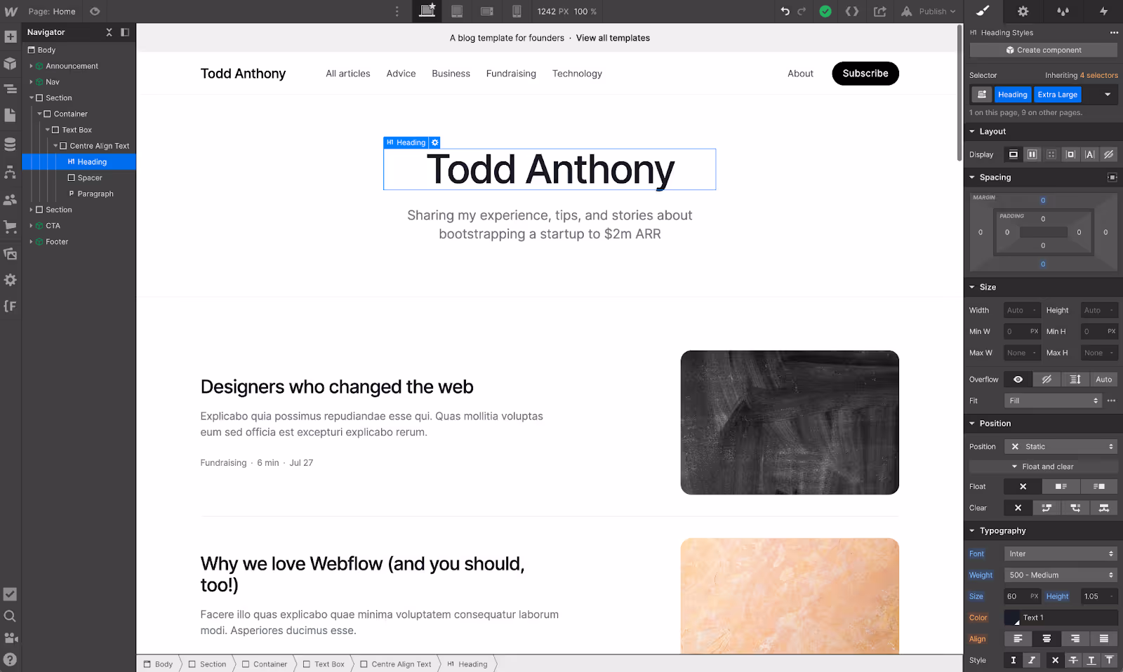 Image of Column personal blog template