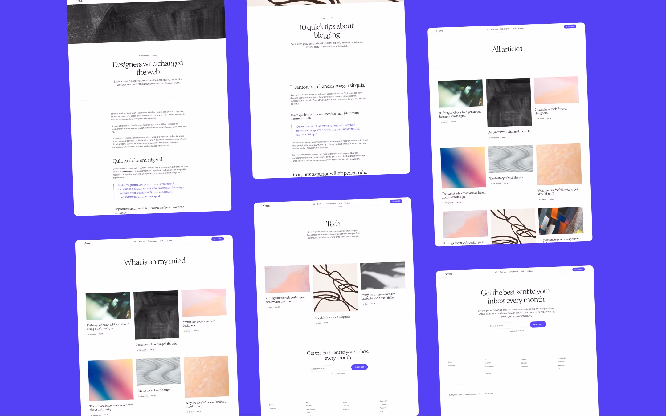 Notes is a modern and simple blog template. Perfect for writers, bloggers, and creators to showcase their writing and tell their unique stories.