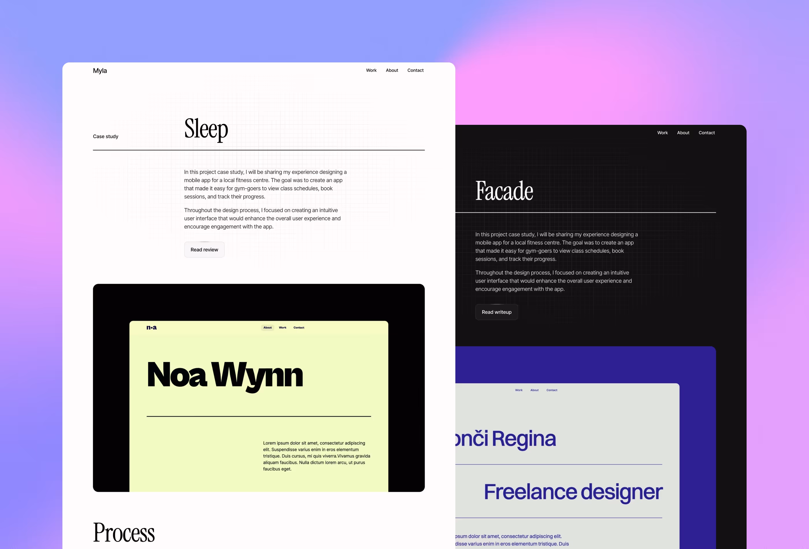 Offset portfolio framer template by Bryn Taylor