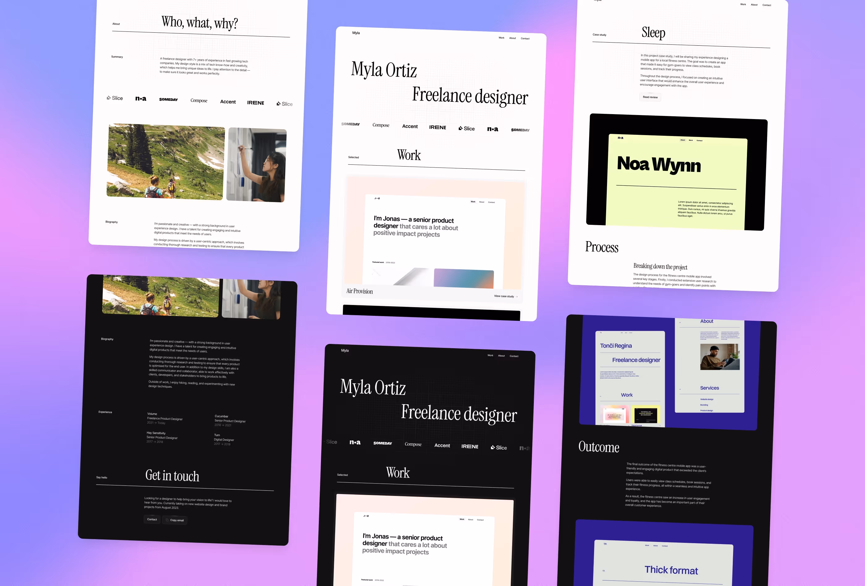 Offset portfolio framer template by Bryn Taylor