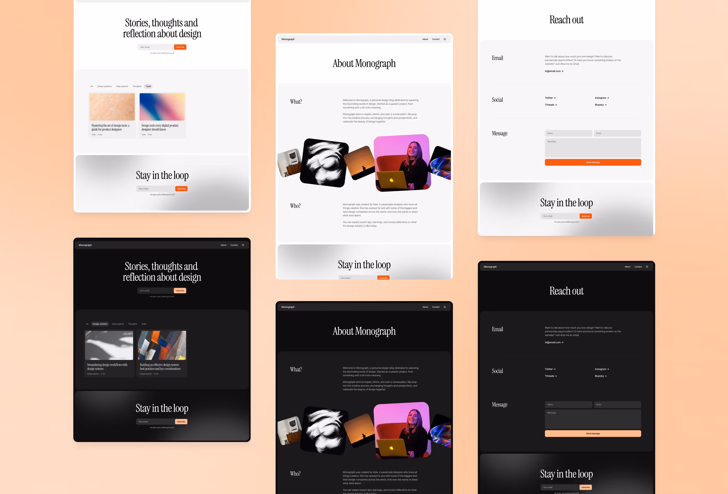 Monograph, a premium blog template for Framer by Bryn Taylor