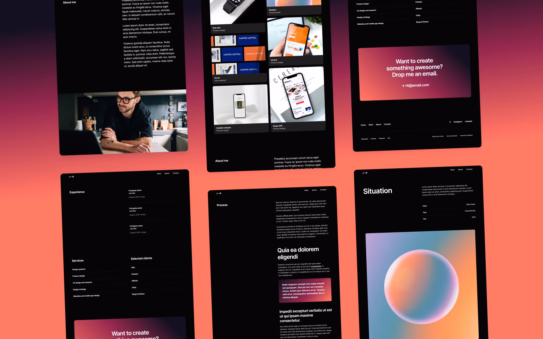 Lightfolio premium webflow portfolio template