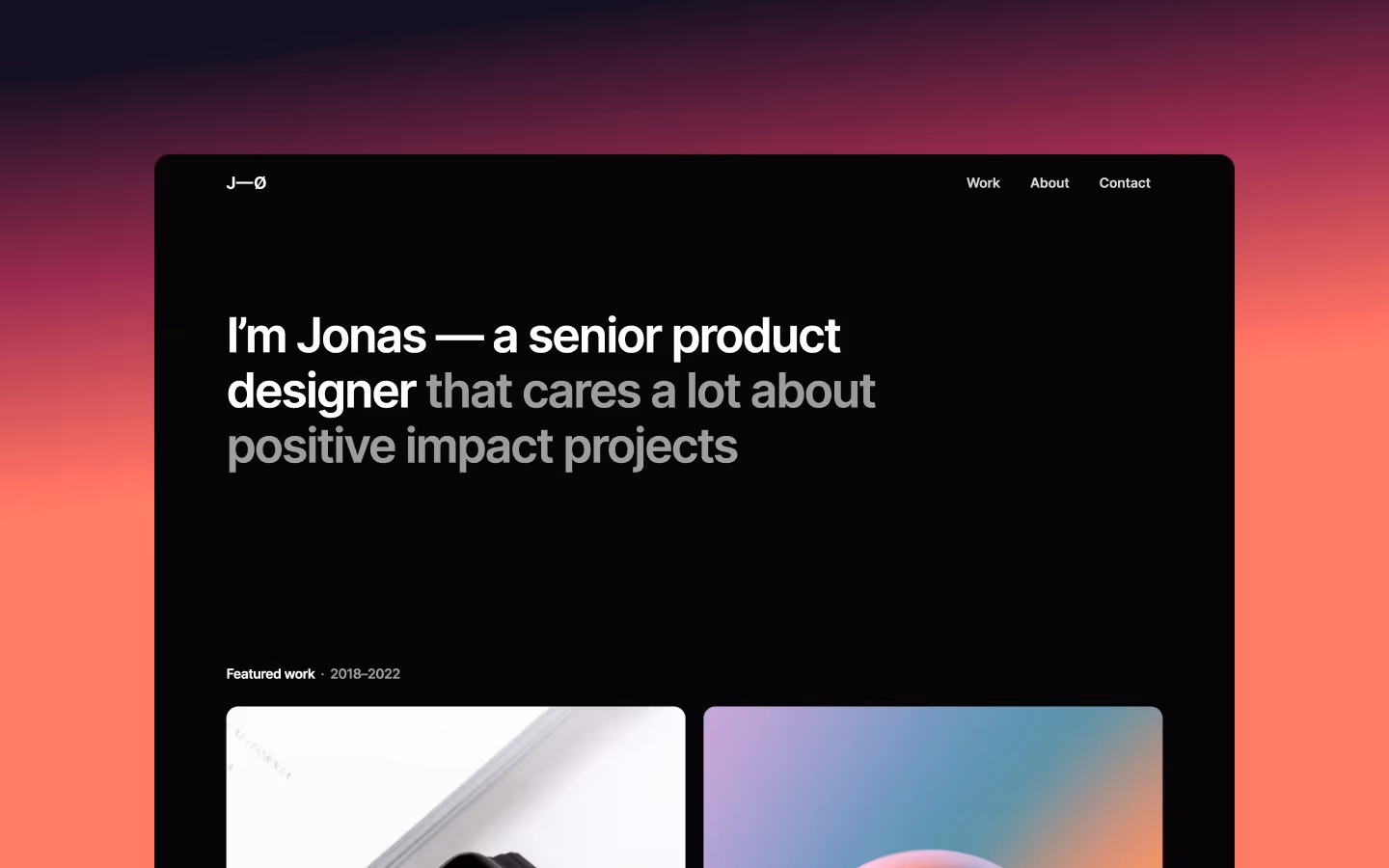 Jonas Dark Webflow template