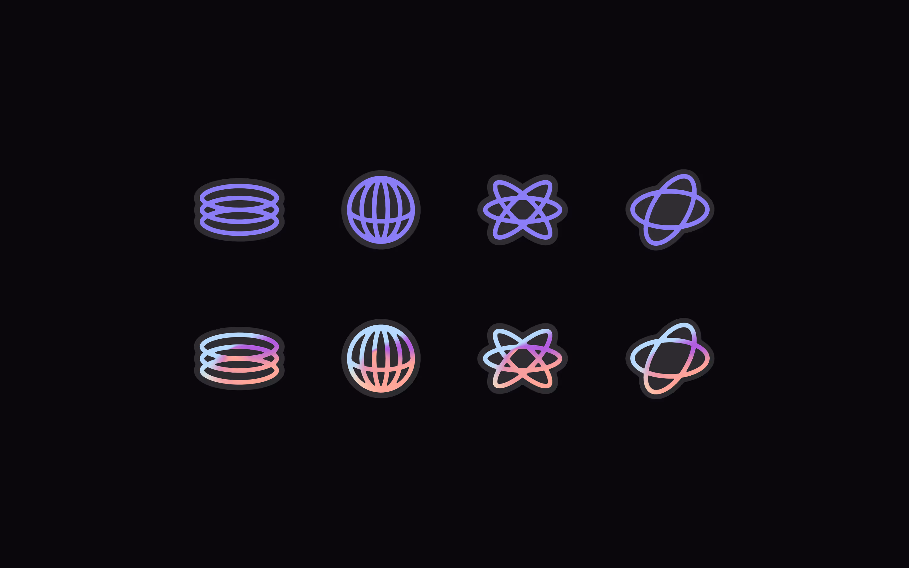 Sticker style icons