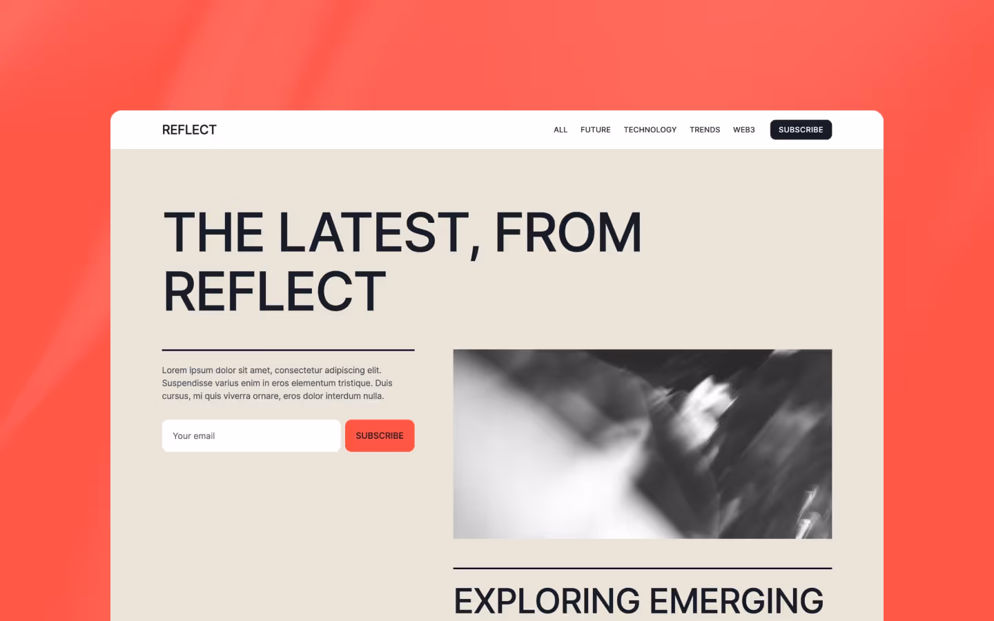 Reflect Webflow template