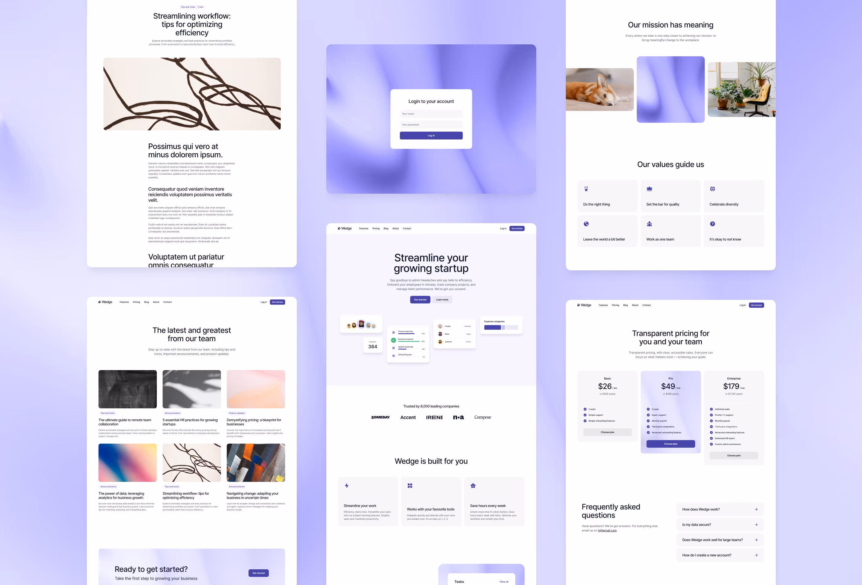 Wedge SaaS framer template by Bryn Taylor