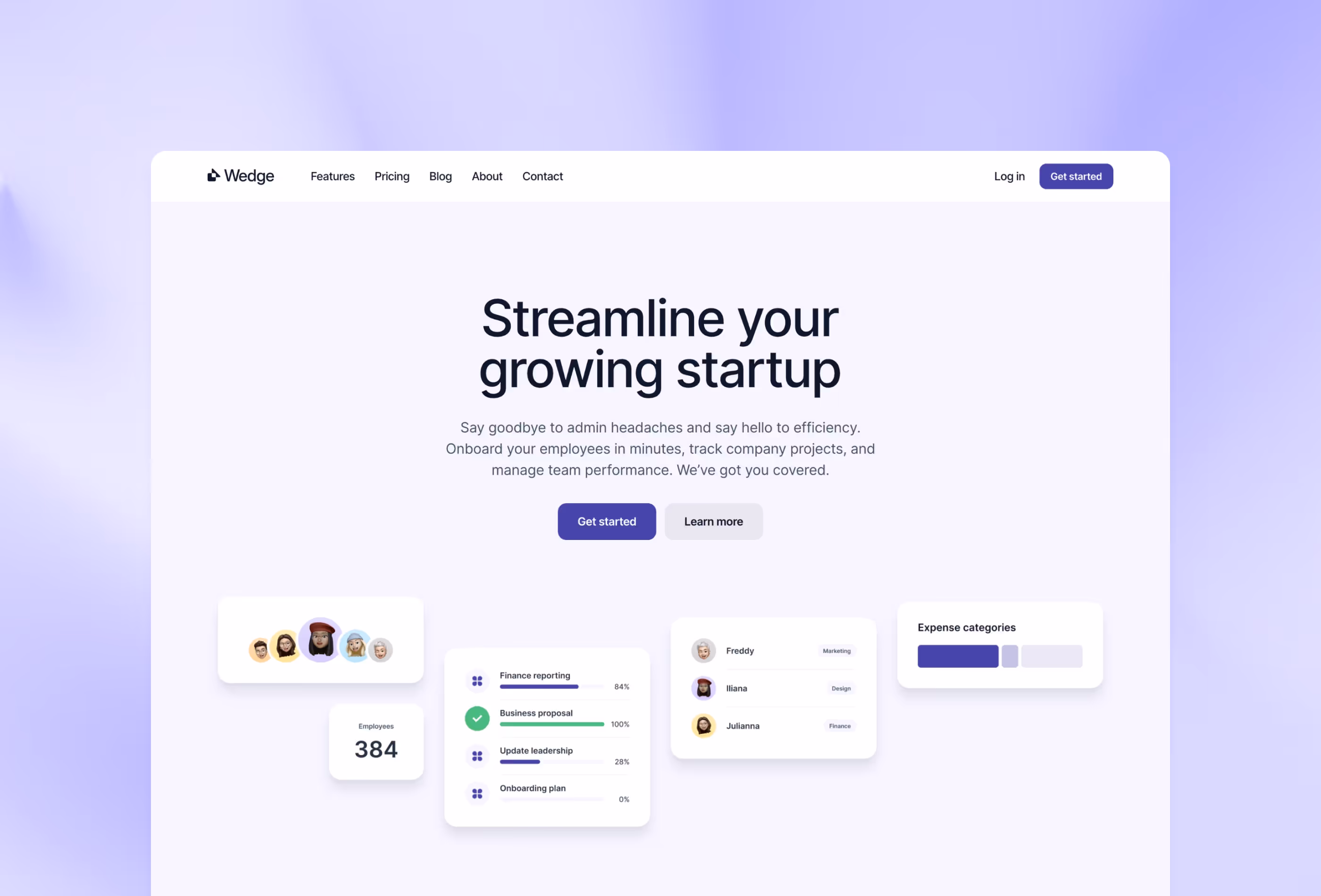 Wedge SaaS framer template by Bryn Taylor