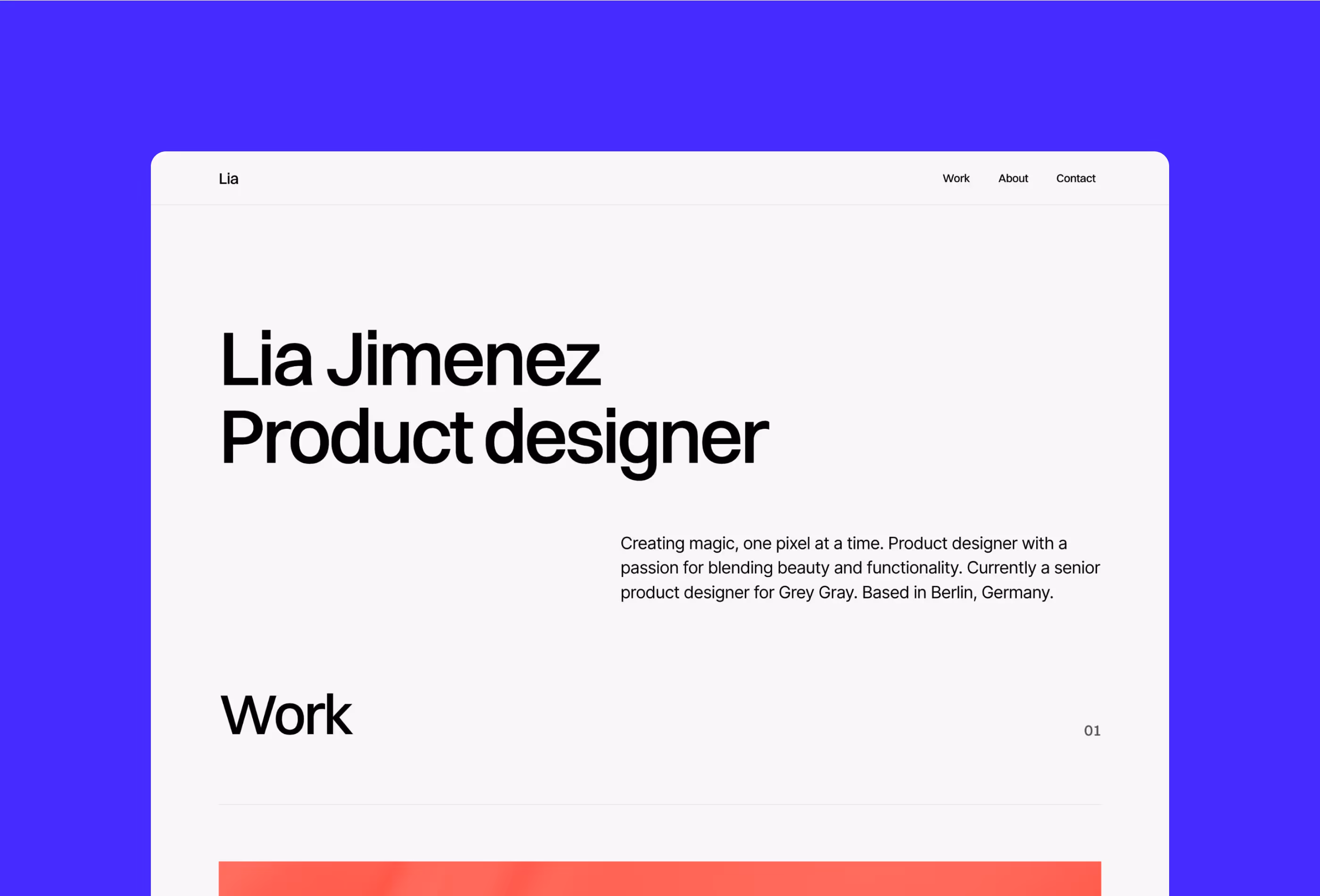 Format premium Framer design portfolio template by Bryn Taylor