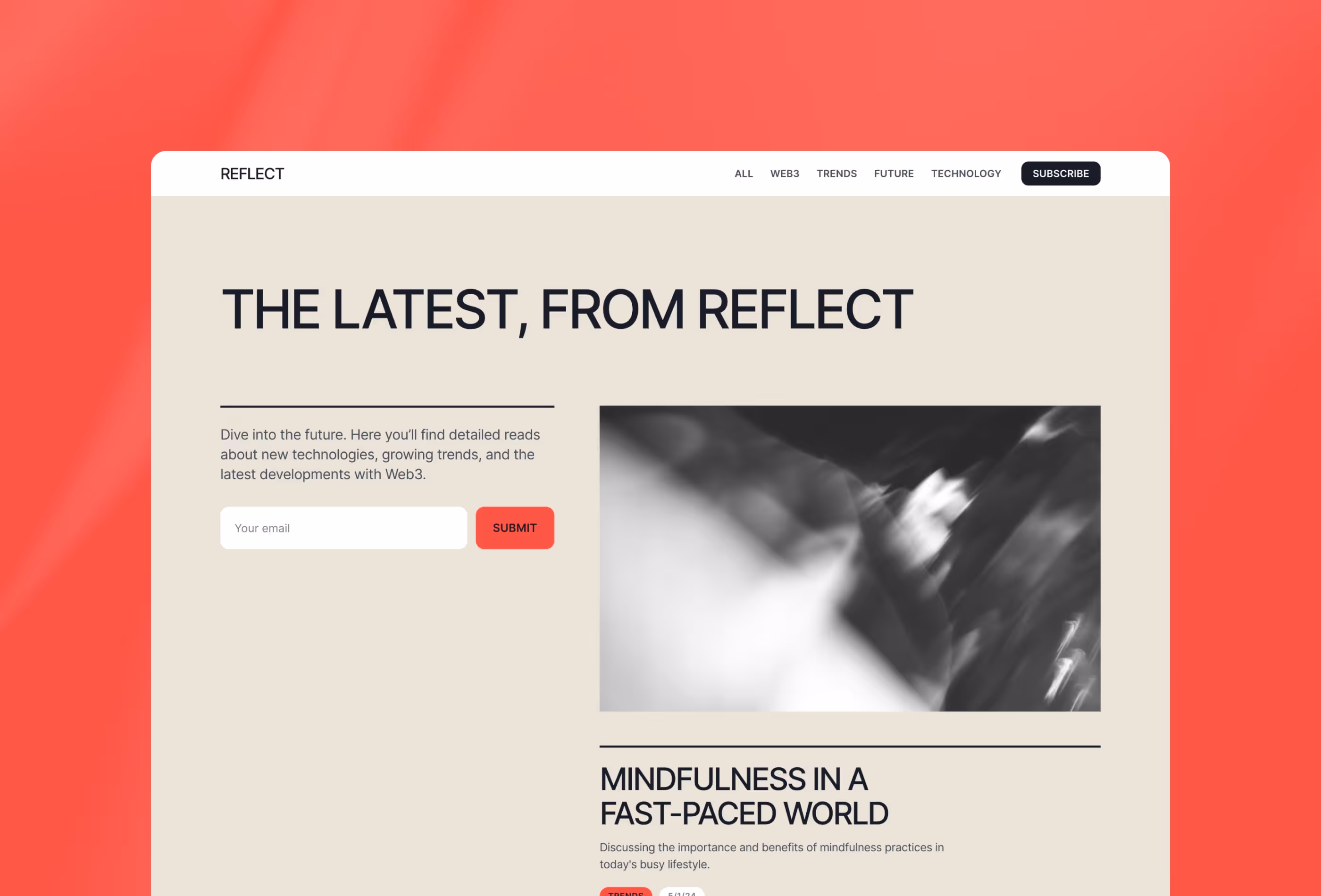 Reflect is a premium and modern blog template for Framer