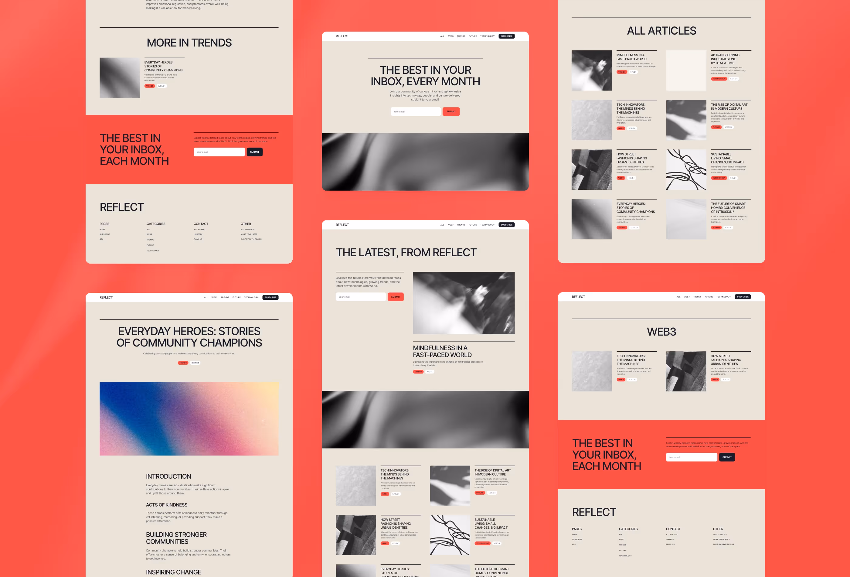 Reflect is a premium and modern blog template for Framer