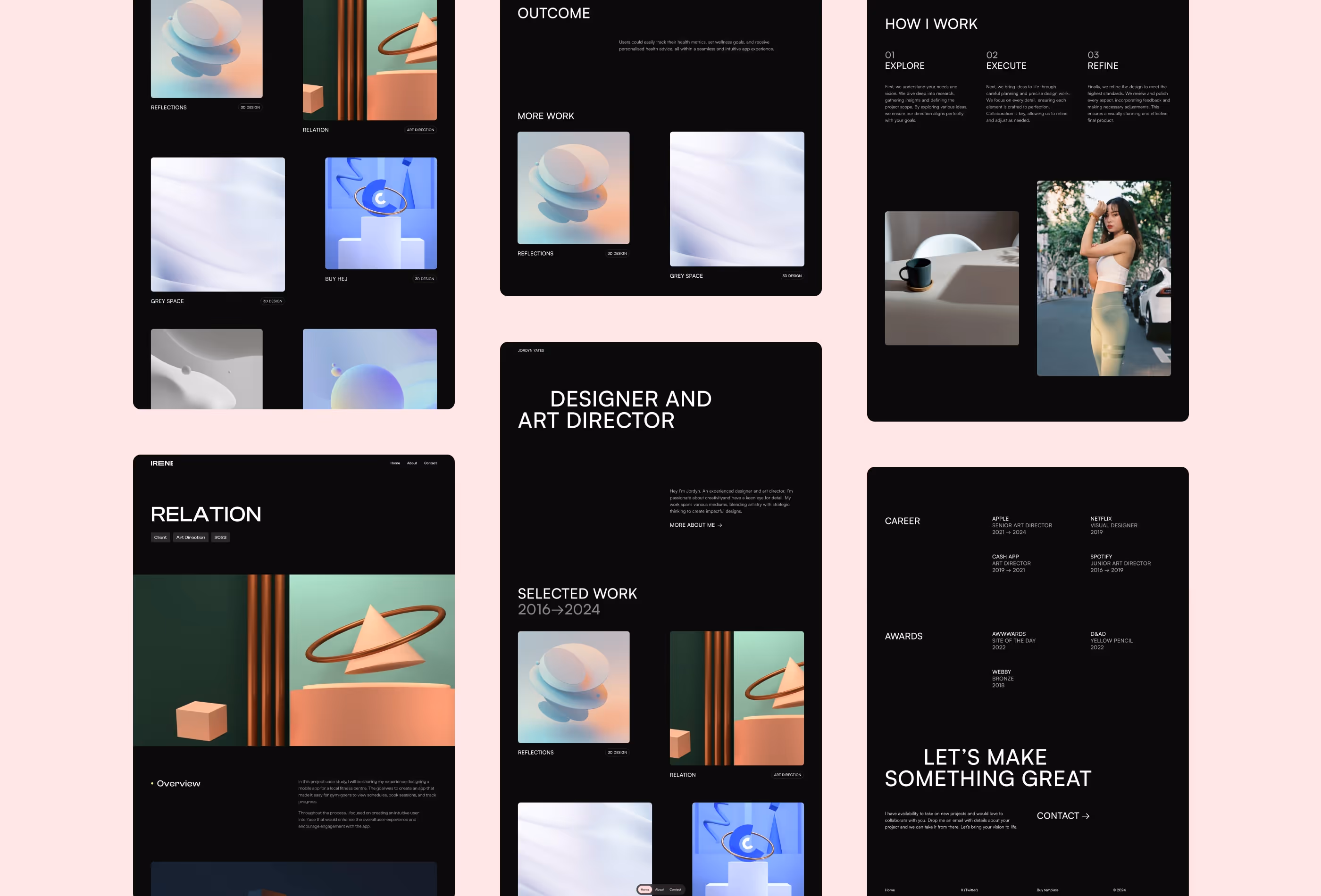 Darkfolio premium portfolio Framer template by Bryn Taylor