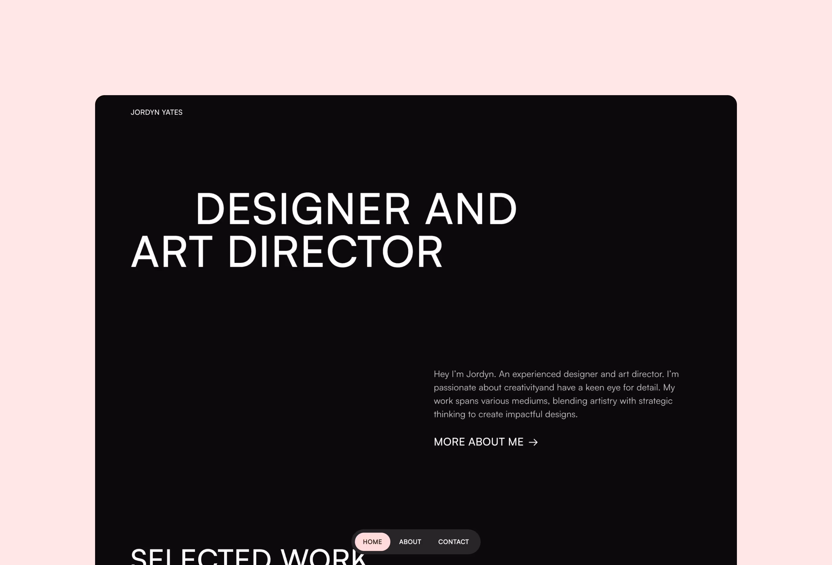 Darkfolio premium portfolio Framer template by Bryn Taylor