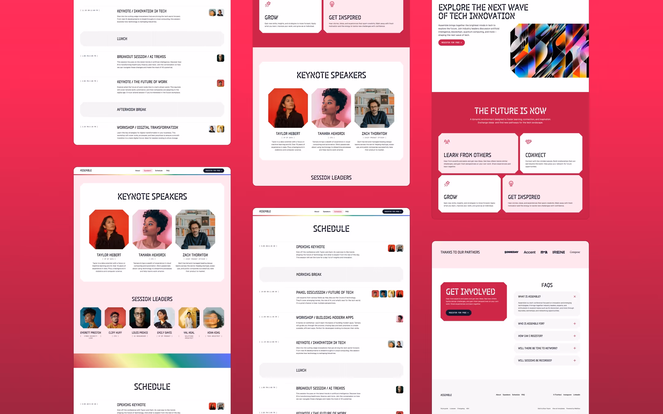 Assemble is a premium conference and event template for Webflow