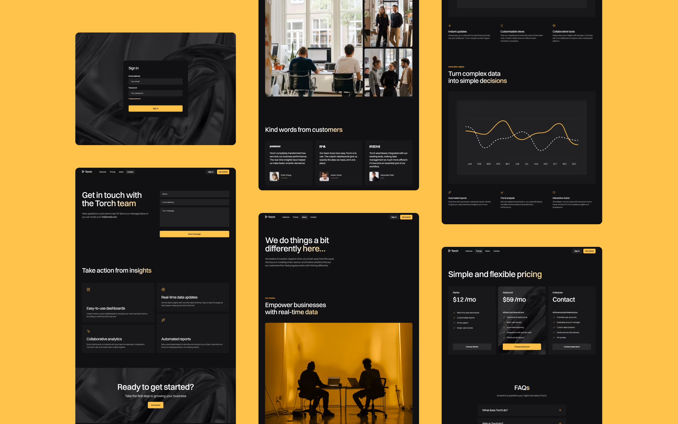 Torch free webflow template for growing SaaS companies