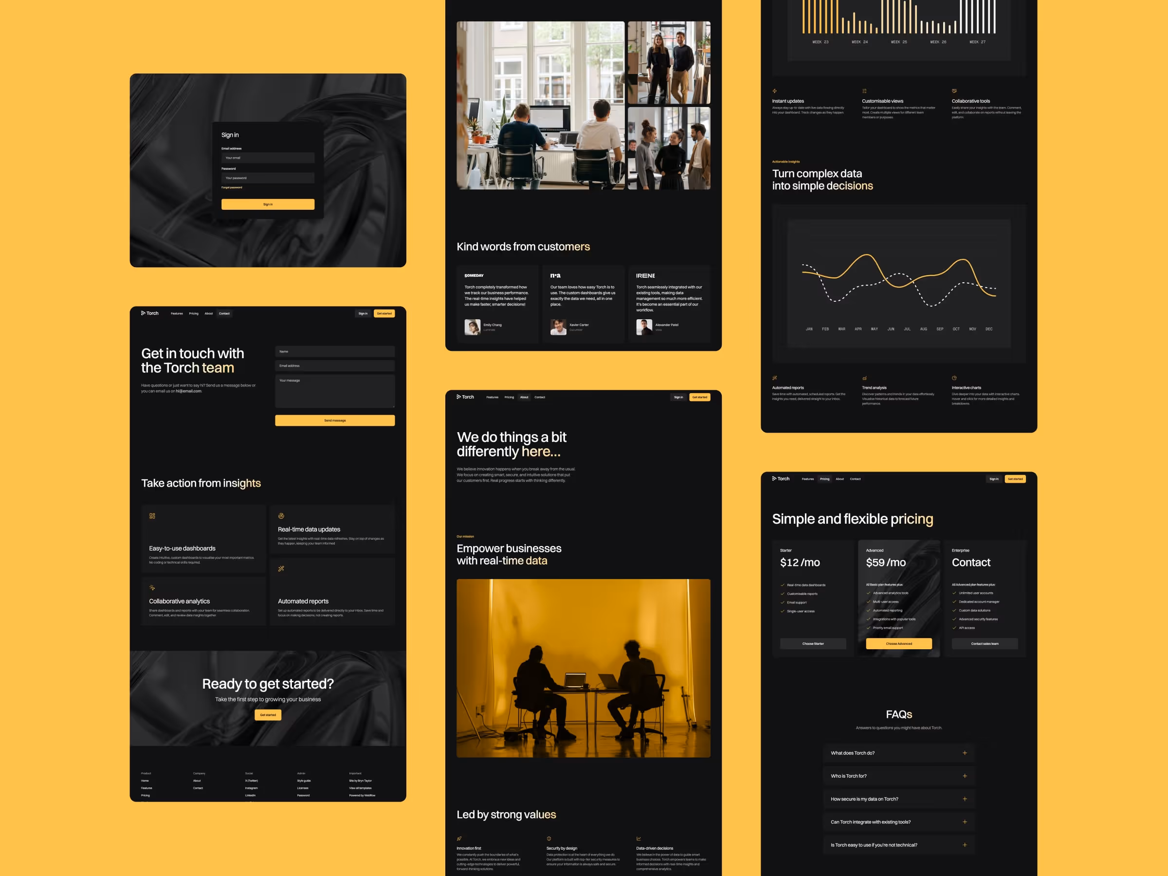 Torch SaaS & startup framer template by Bryn Taylor