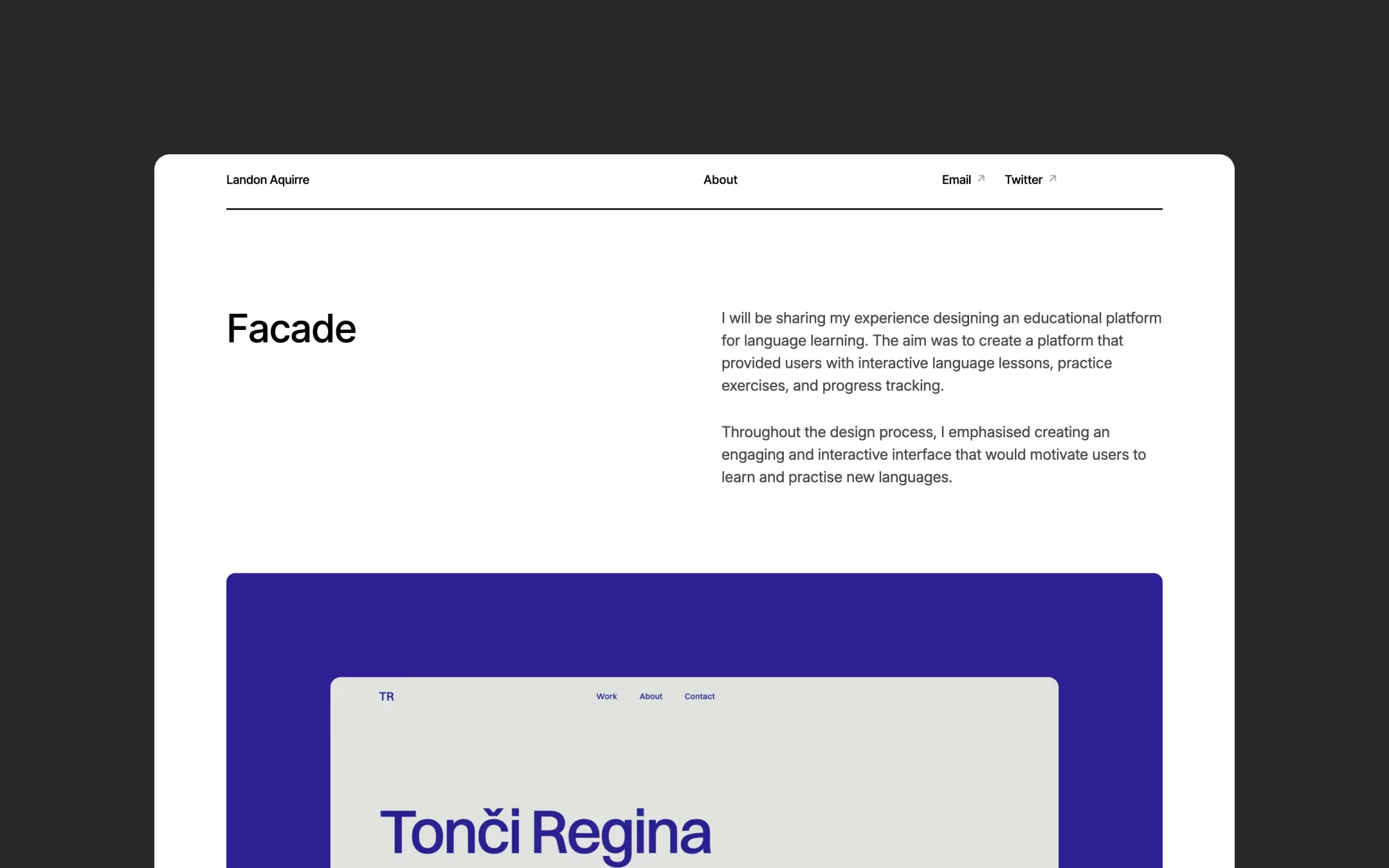 Landon premium webflow portfolio template by Bryn Taylor
