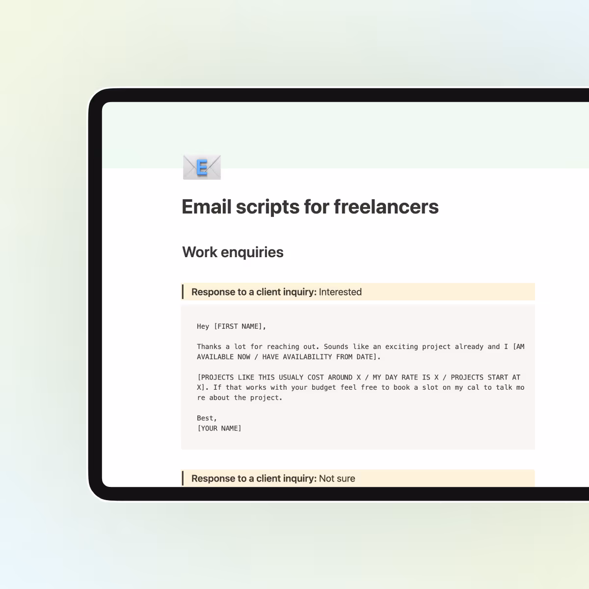 23 email scripts for freelancers