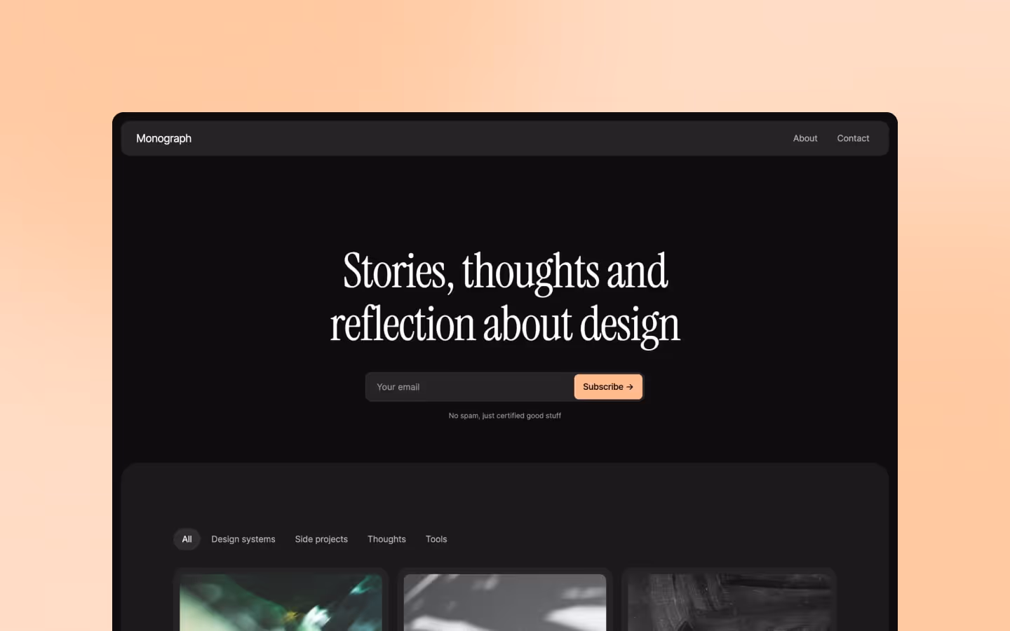 Monograph template