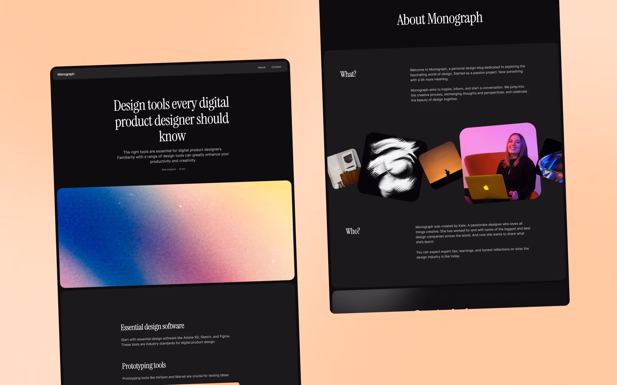 Monograph, a premium blog template for Webflow by Bryn Taylor