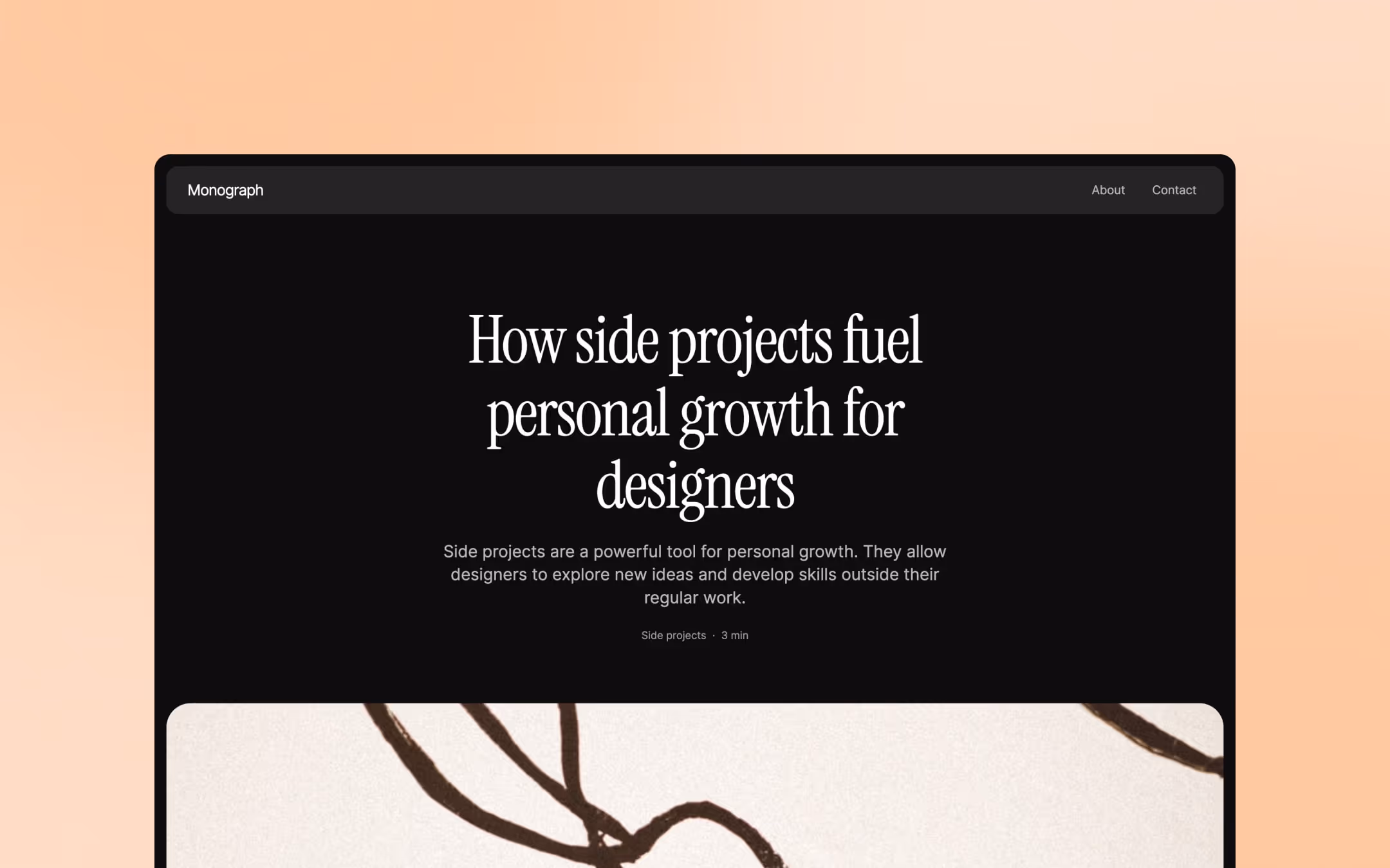 Monograph, a premium blog template for Webflow by Bryn Taylor