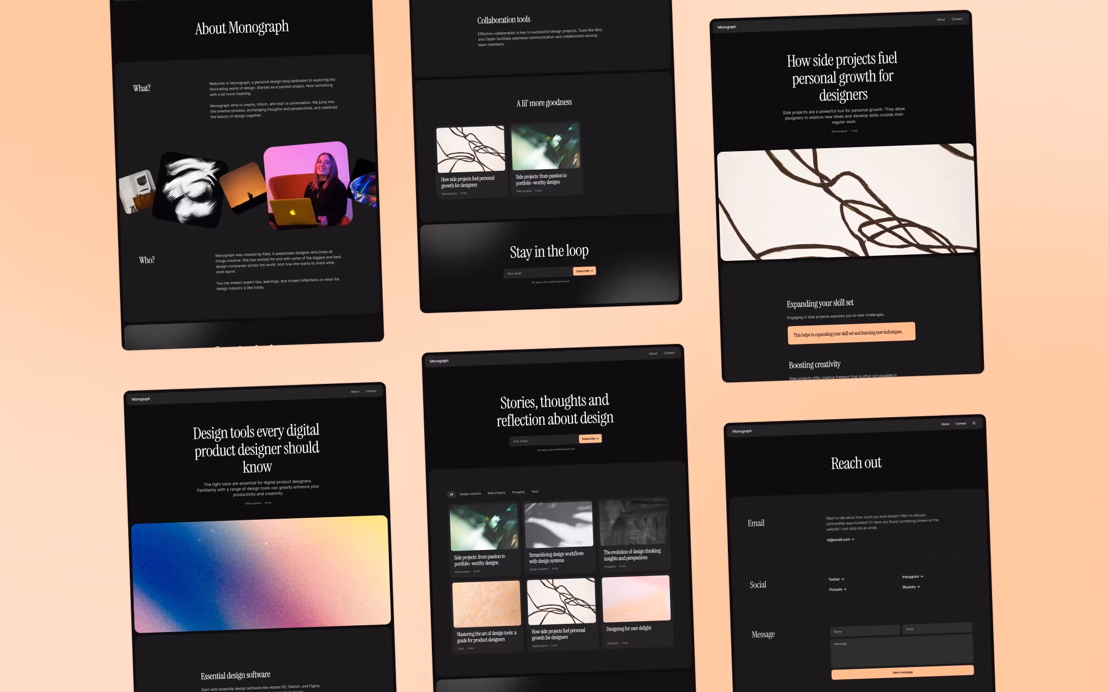 Monograph, a premium blog template for Webflow by Bryn Taylor