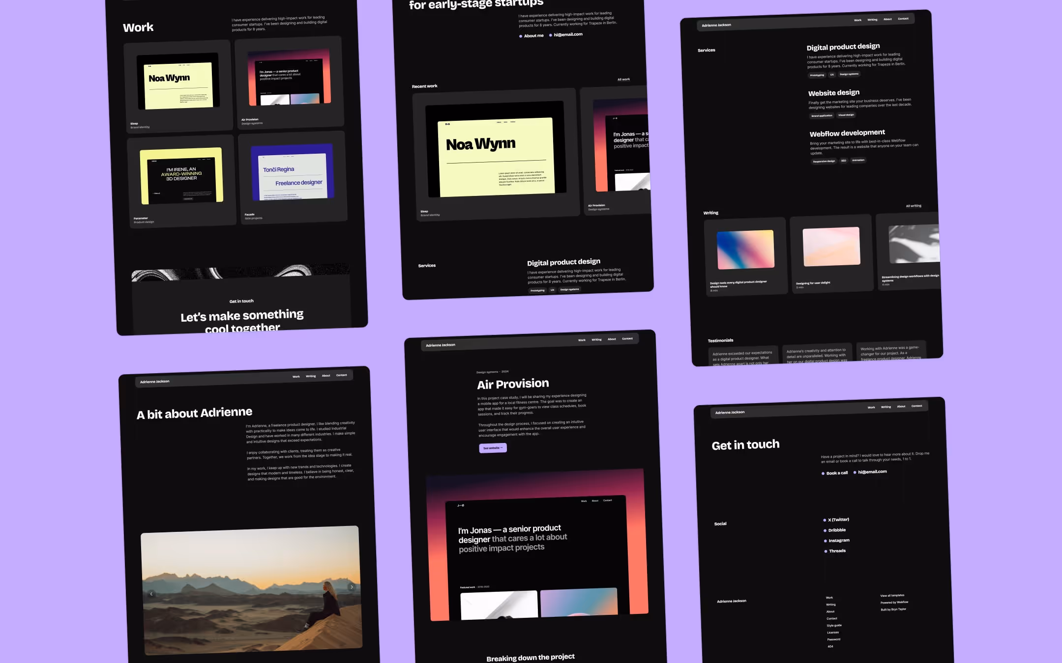 Lucide portfolio Webflow template by Bryn Taylor