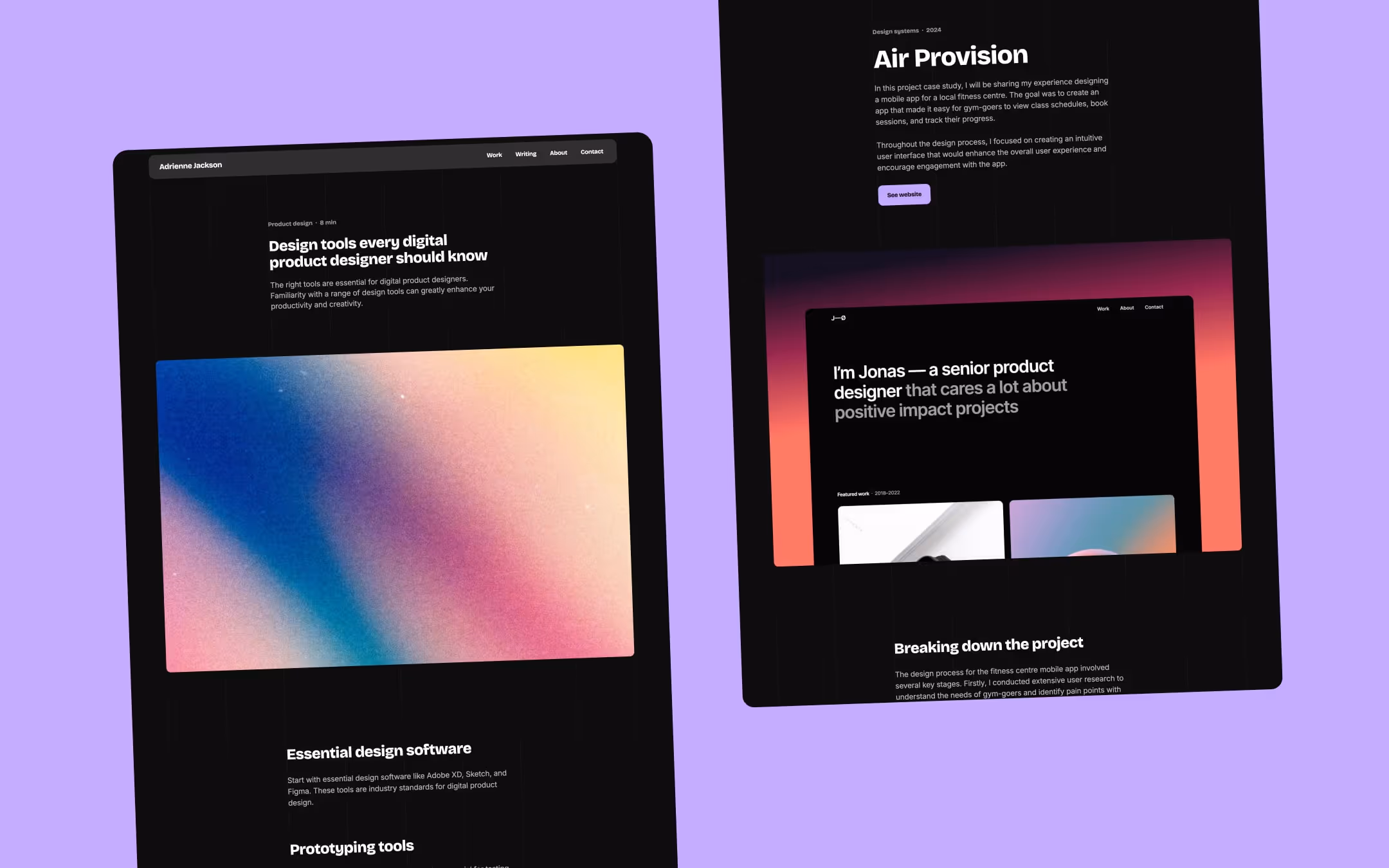 Lucide portfolio Webflow template by Bryn Taylor