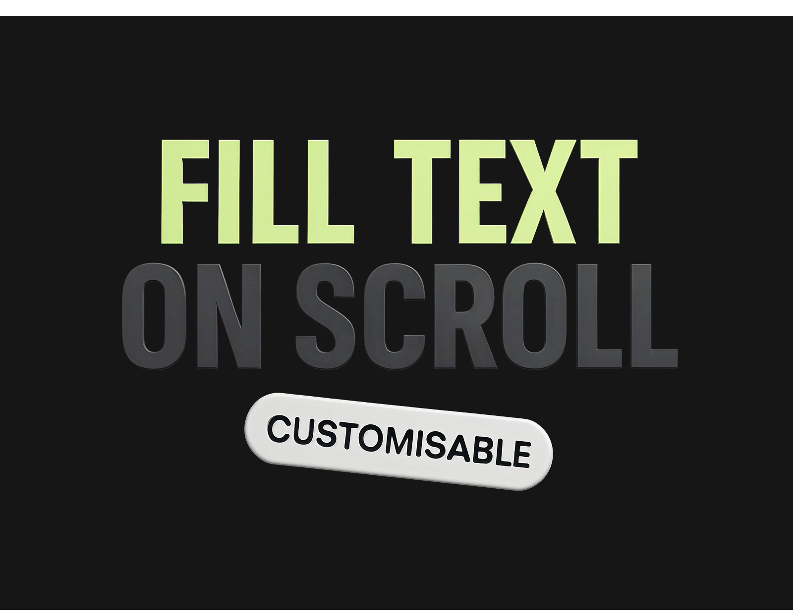 Fill text on scroll Framer component by Bryn Taylor.