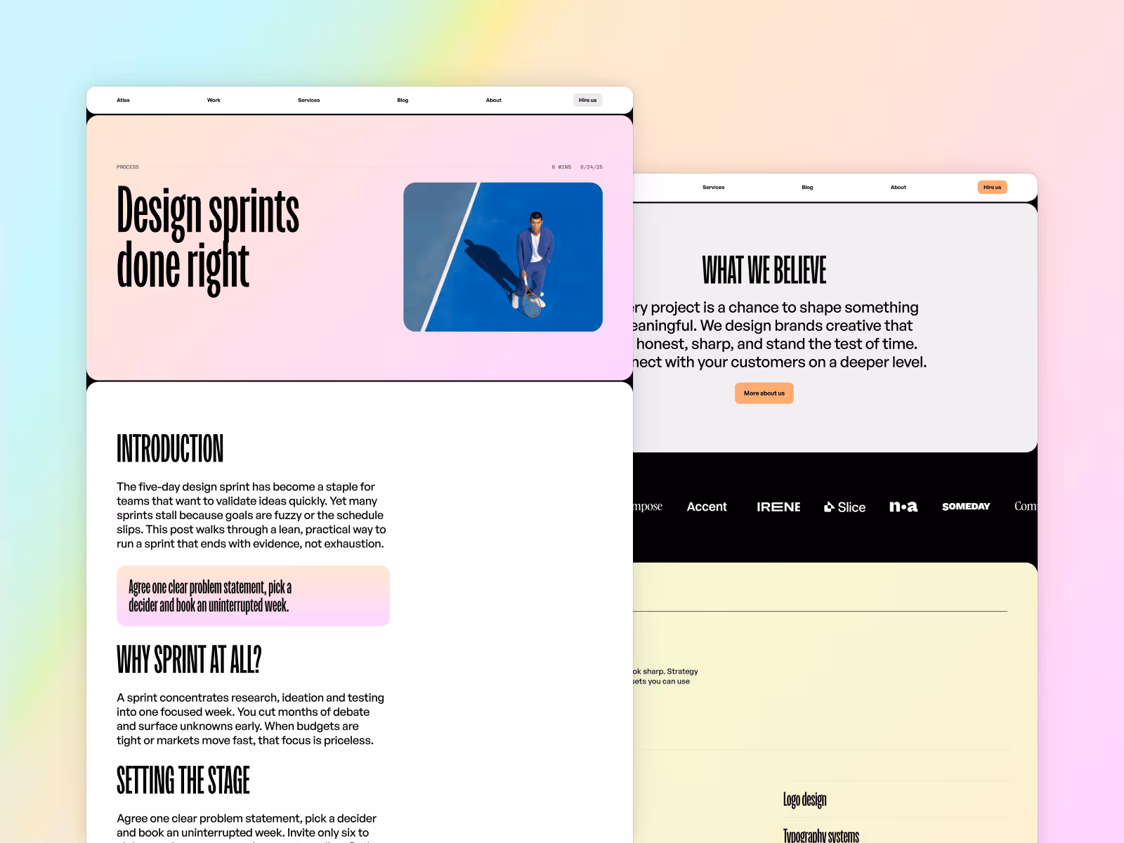 Atlas Studio is a sleek portfolio template for creative agencies in Framer template by Bryn Taylor.