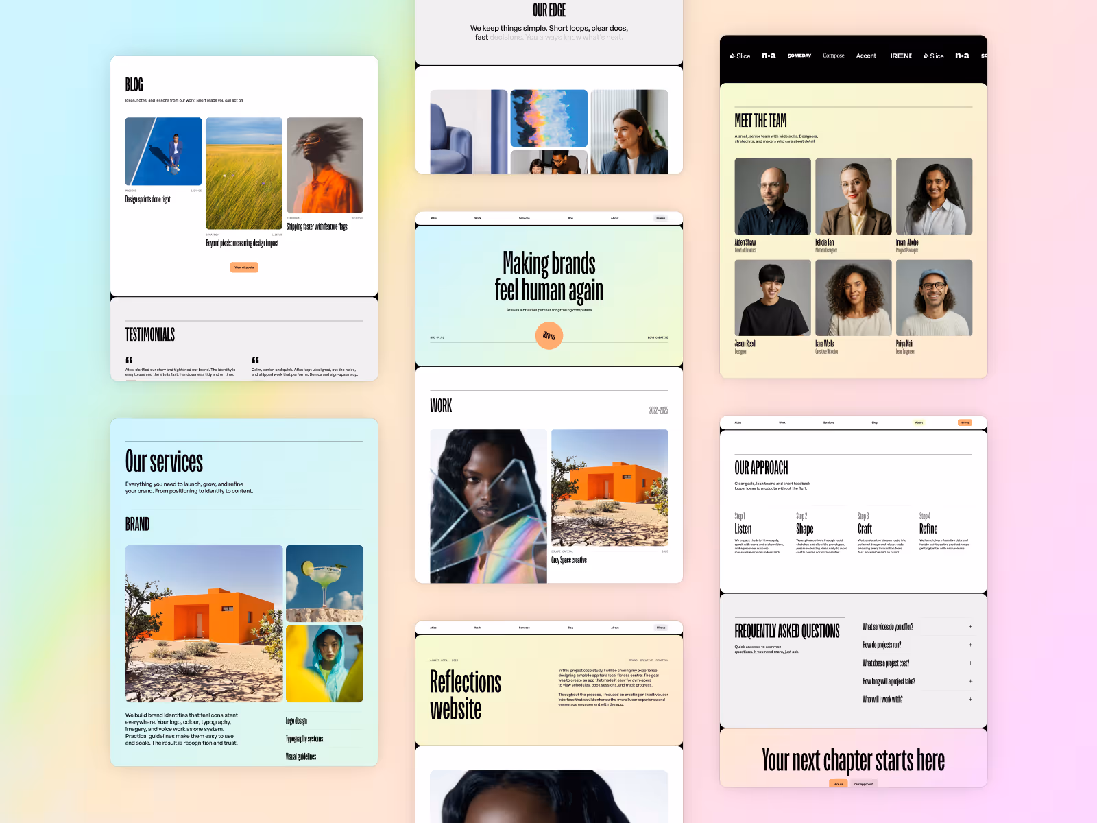 Atlas Studio is a sleek portfolio template for creative agencies in Framer template by Bryn Taylor.