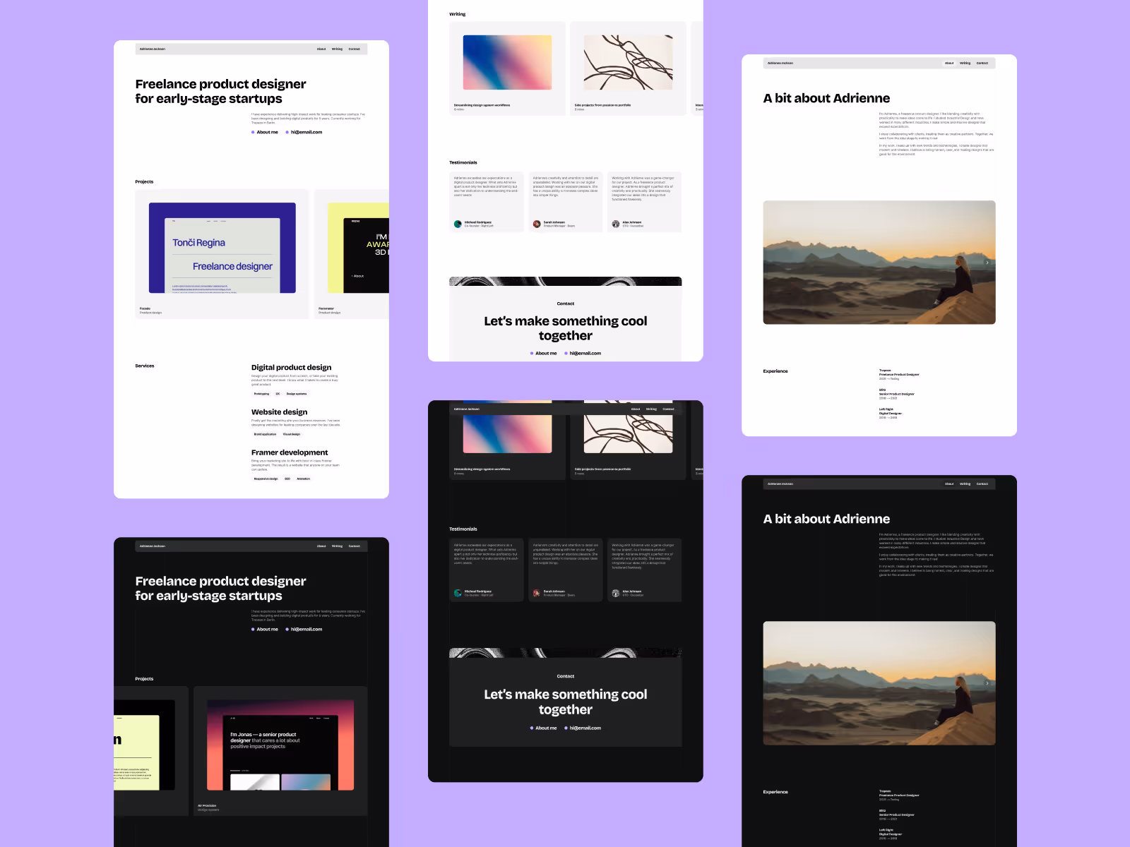 Lucid Framer portfolio template