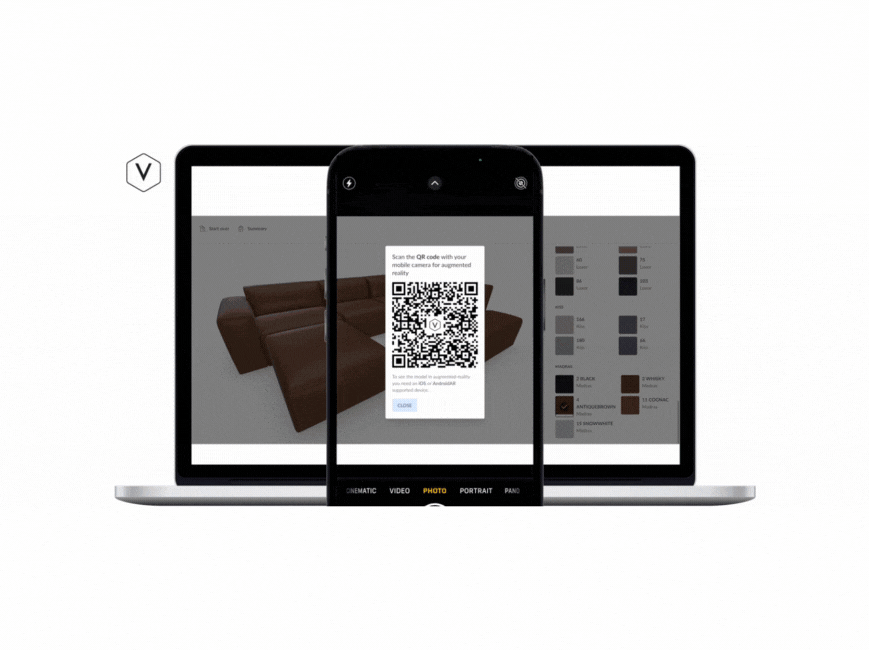 sofa visualizing in AR