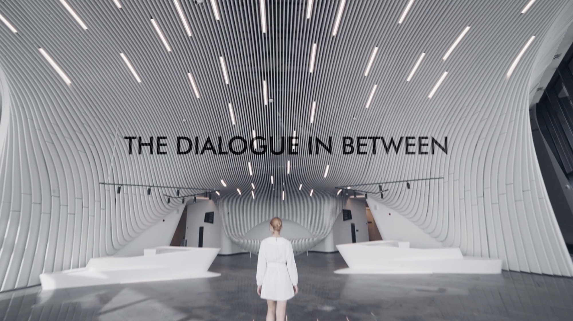 Triangle behind a mountain range made with structural grid like texture