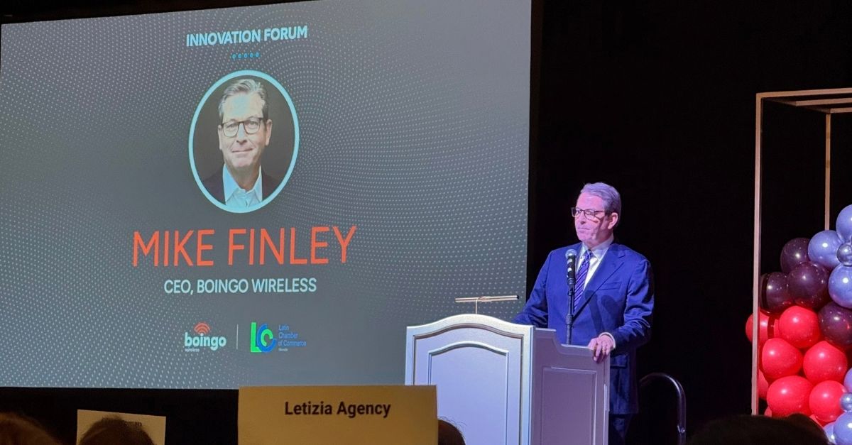 Mike Finley, CEO of Boingo Wireless, speaking at the Innovation Forum in Las Vegas on AI, connectivity, and emerging technology.