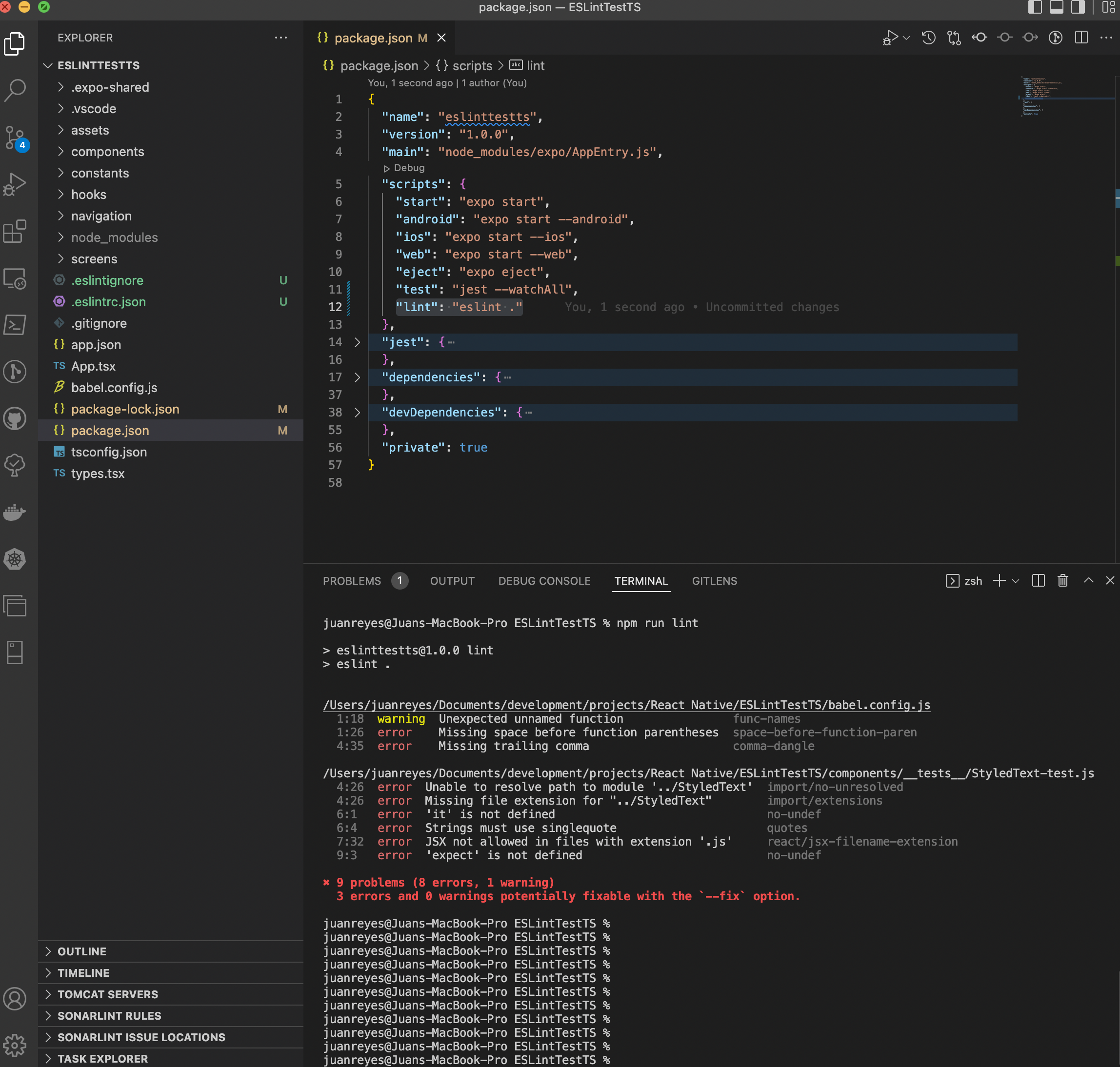 screenshot of code