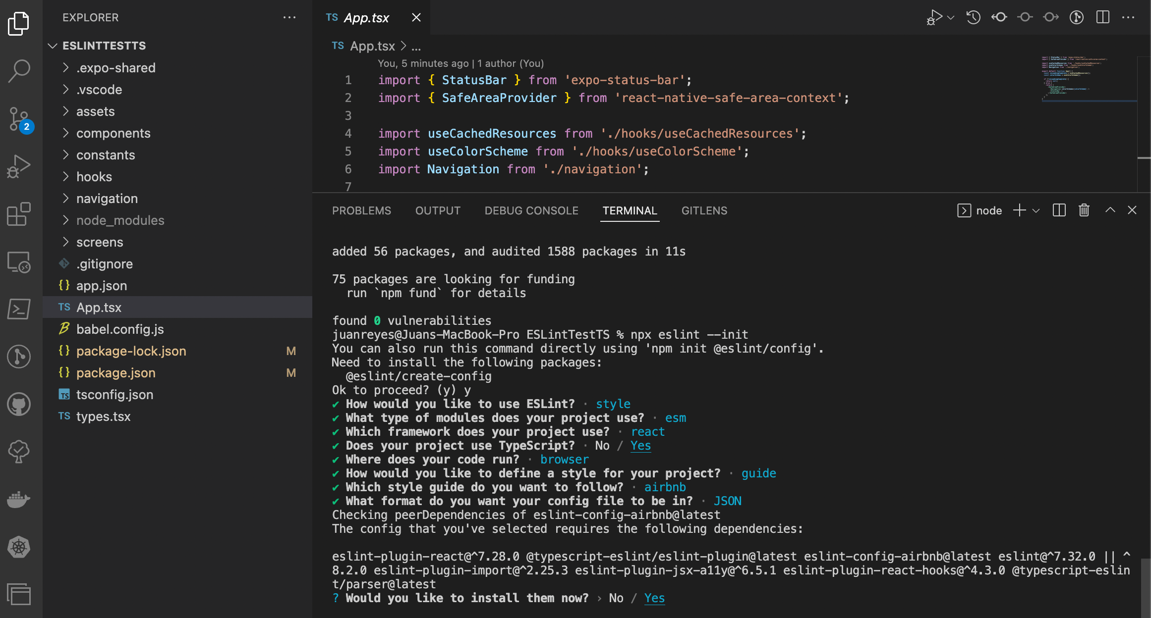 screen shot of code