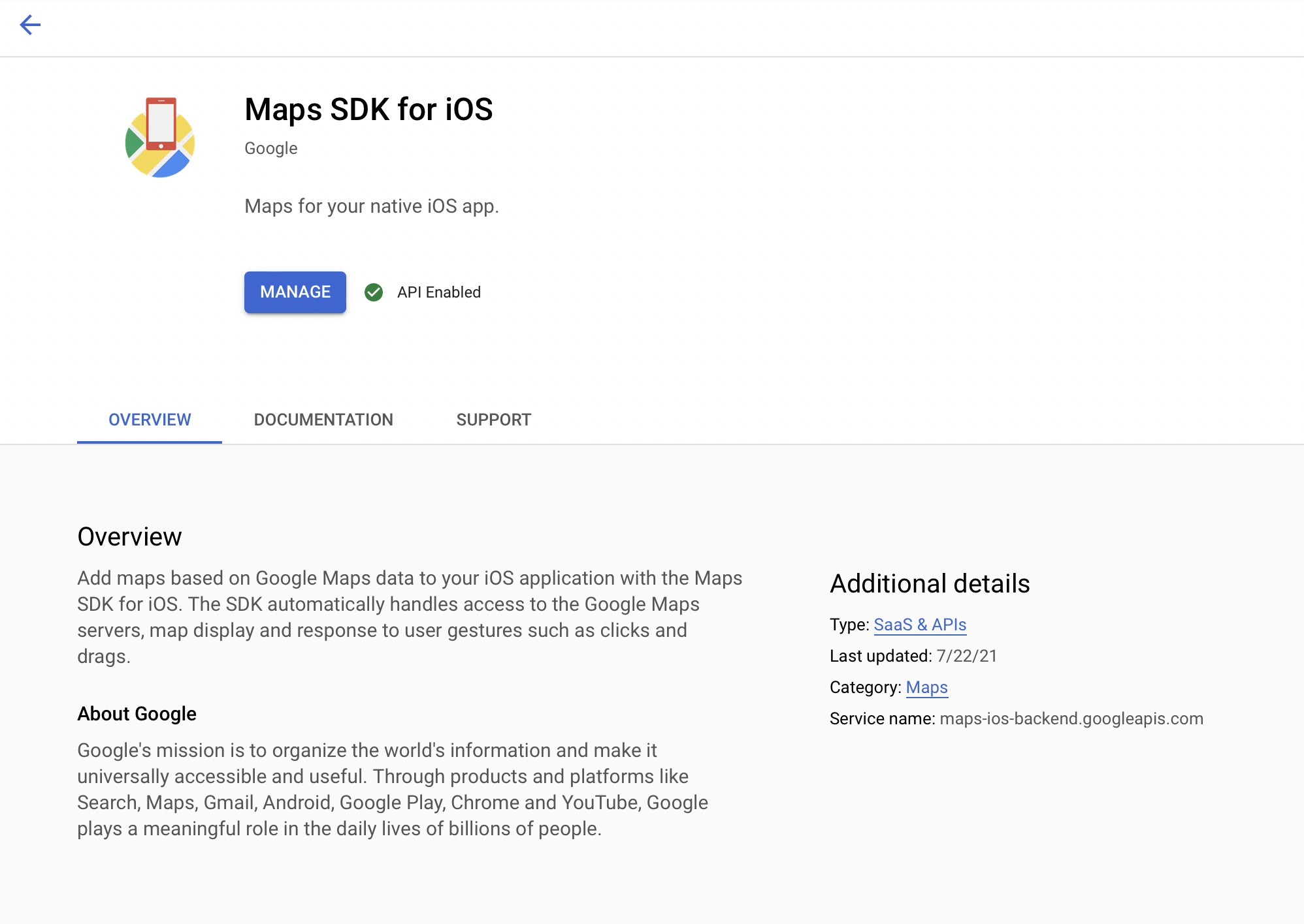 map sdk for ios