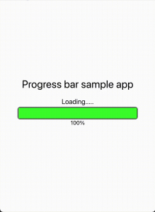 Image of a progress bar sample app