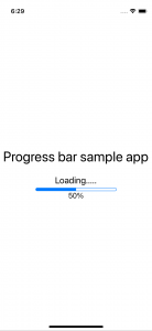 Example of a stylized progress bar sample app