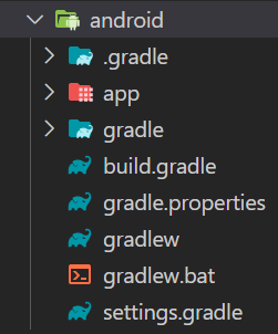 Android folder inside React Native project