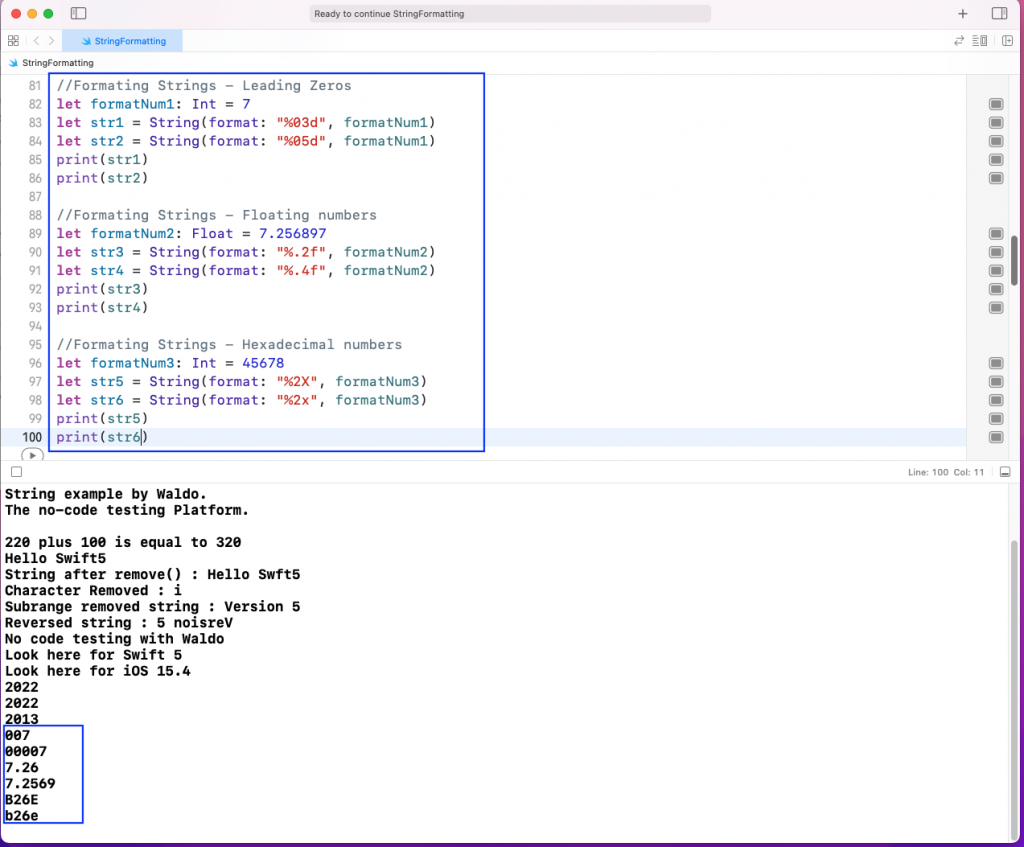 string formatting