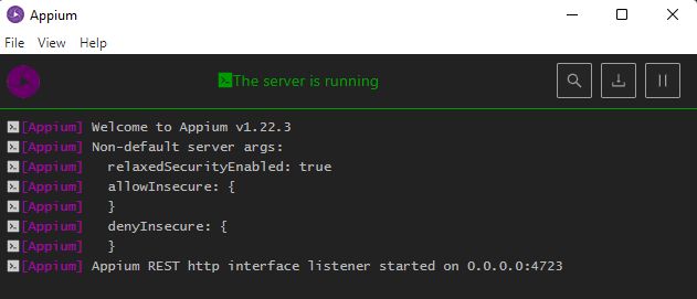 running appium tests