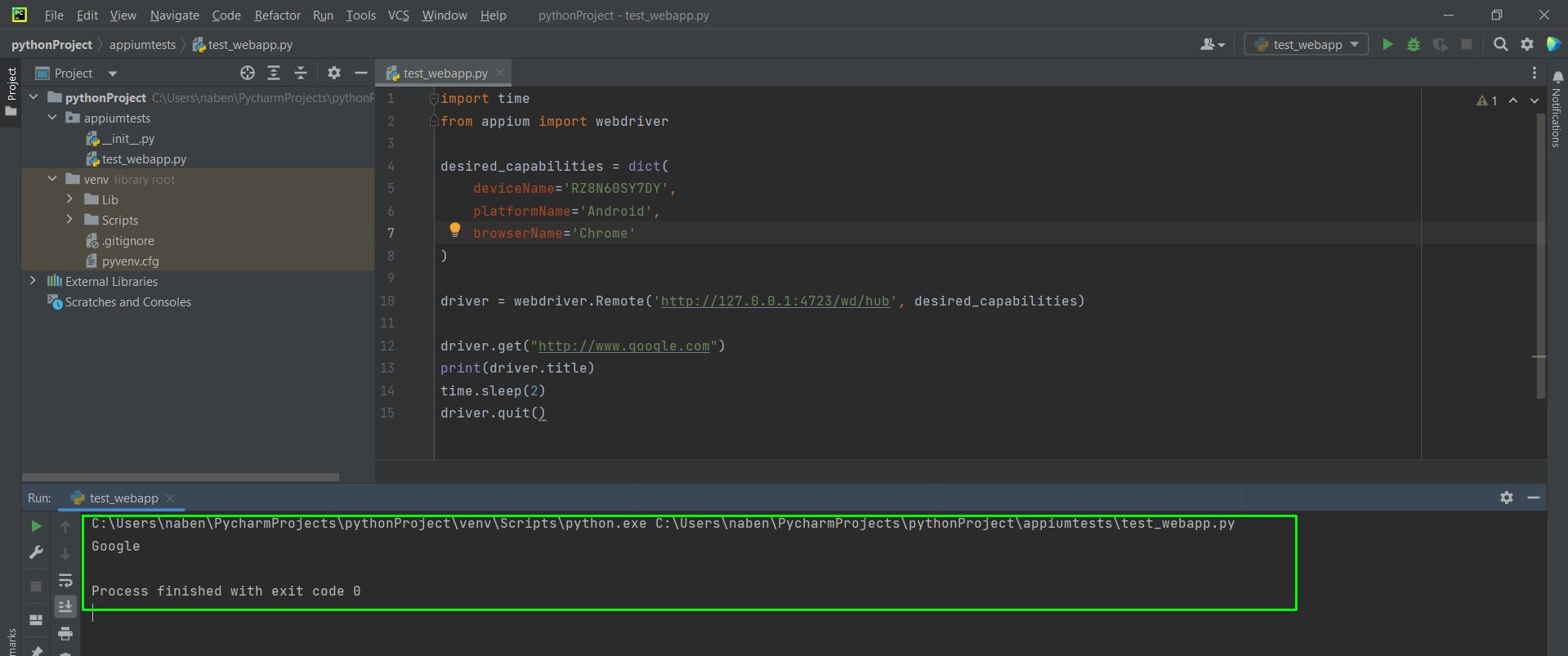 Automated Testing With Appium and Python Screenshot 34