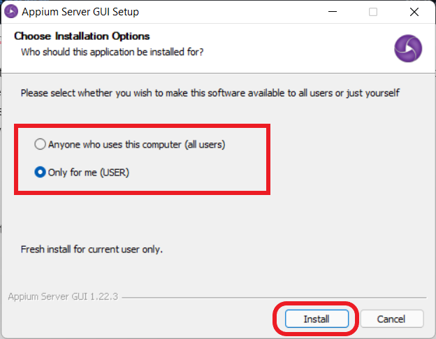 Appium installation options on Windows