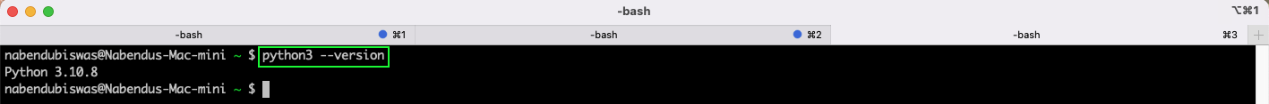 python3 --version